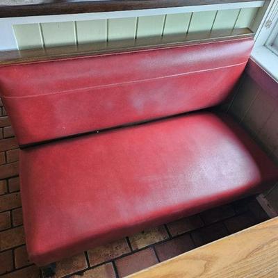 Lot 219 | Vintage Red Restaurant Booth