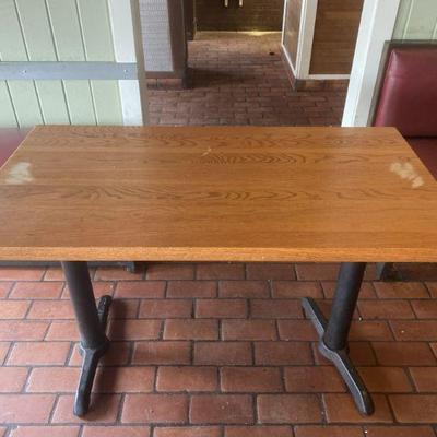 Lot 129 | Vintage Oak Top Restaurant Table