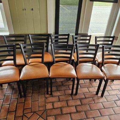 Lot 162 | 10 Vintage Tangerine Restaurant Chairs