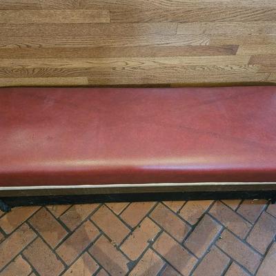Lot 133 | Vintage Red Restaurant Storage Bench