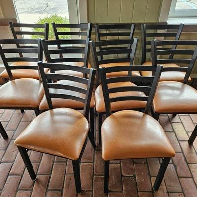 Lot 159 | 10 Vintage Tangerine Restaurant Chairs
