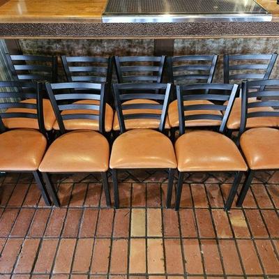 Lot 109 | 10 Vintage Tangerine Restaurant Chairs