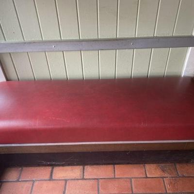Lot 128 | Vintage Red Restaurant Storage Bench