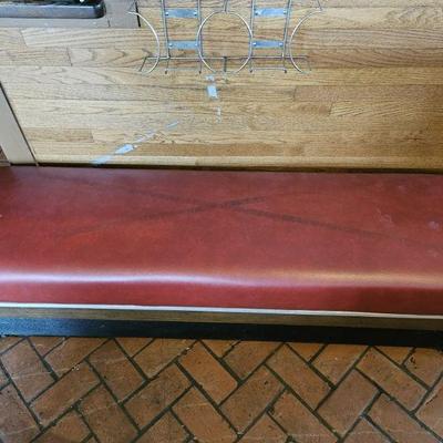 Lot 130 | Vintage Red Restaurant Storage Bench
