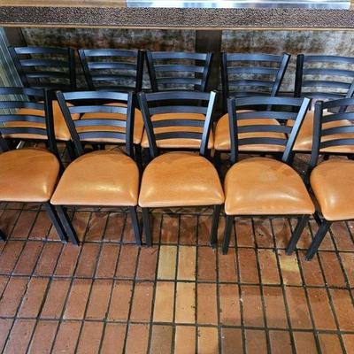 Lot 102 | 10 Vintage Tangerine Restaurant Chairs