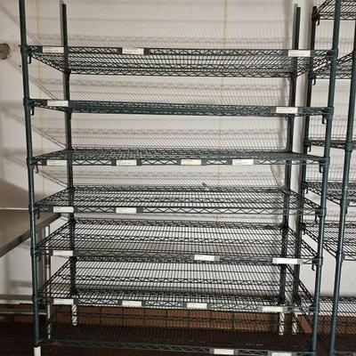 Lot 19 | Metro Green Epoxy Coated Wire Shelving