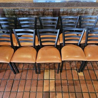 Lot 115 | 10 Vintage Tangerine Restaurant Chairs