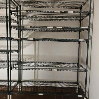 Lot 17 | Metro Green Epoxy Coated Wire Shelving