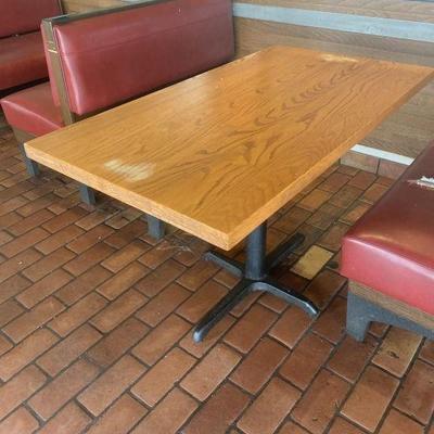 Lot 134 | Vintage Oak Top Restaurant Table