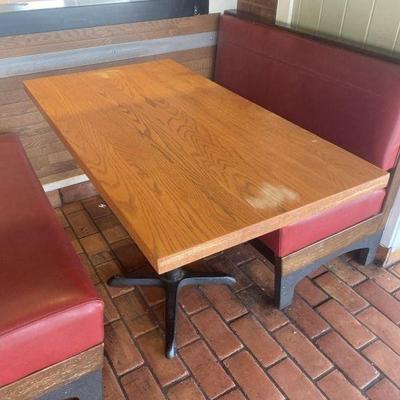 Lot 137 | Vintage Oak Top Restaurant Table