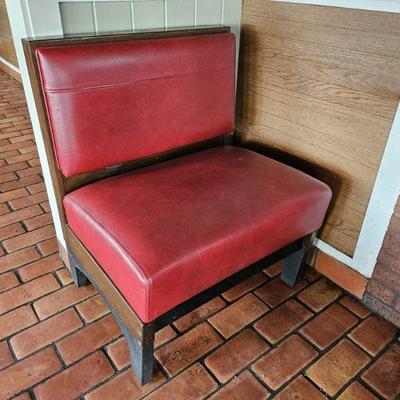 Lot 179 | Vintage Red Restaurant Booth