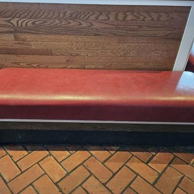 Lot 127 | Vintage Red Restaurant Storage Bench