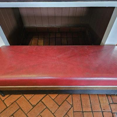Lot 136 | Vintage Red Restaurant Storage Bench