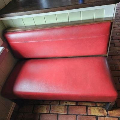 Lot 222 | Vintage Red Restaurant Booth