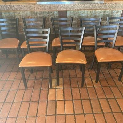 Lot 232 | 8 Vintage Tangerine Restaurant Chairs