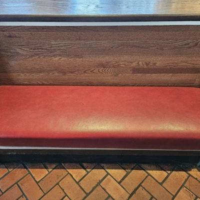 Lot 139 | Vintage Red Restaurant Storage Bench