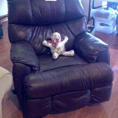 Leather Recliner, one of 2