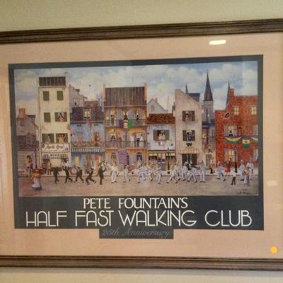 Peat Fountainâ€™s Half Fast Walking Club Print framed