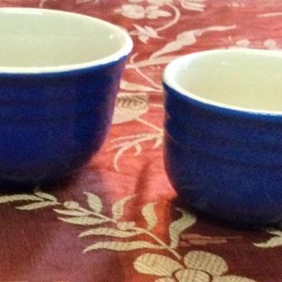 Small blue mixing bowls