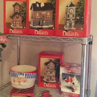 Dillards Christmas village pieces