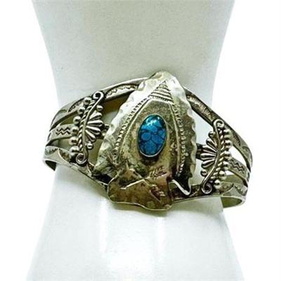 Turquoise and Sterling Cuff Bracelet