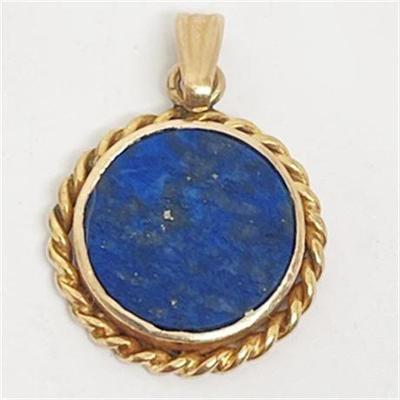 Lot 011  
Lapis Lazuli and Gold Charm Pendant