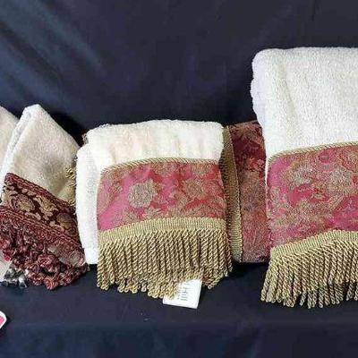 NEW Bath Towels With Tassels * Croscill-Chapel Hill * Rodeo Home
