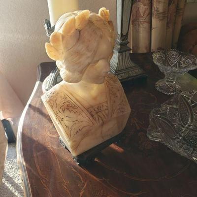 Beautiful Victorian Carved Alabaster Bust
