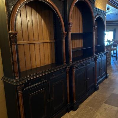 Triple Breakfront Case  professionally restored antique to like new-MUST SEE