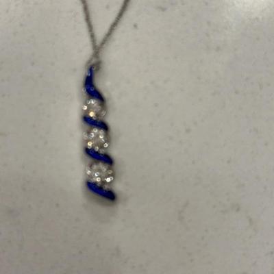 Diamond and sapphire necklaces on display!