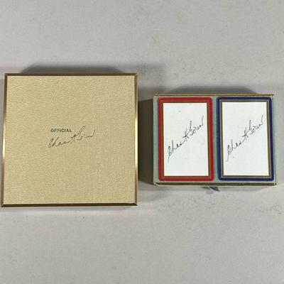 CHARLES H GORAN PLAYING CARDS | Includes; set of red & blue Congress playing cards and set of green & red playing cards in box