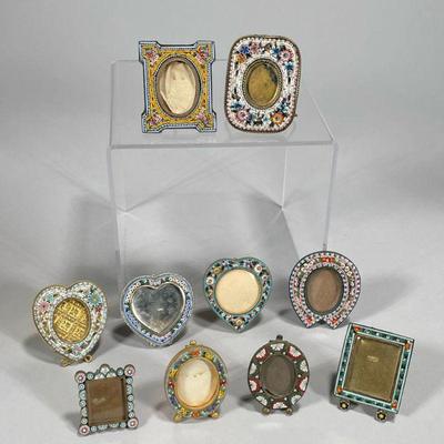 (10PC) MOSAIC MINIATURE PICTURE FRAMES | Varying shapes.