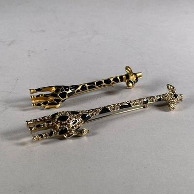 (2PC) CAROLEE GIRAFFE BROOCHES | Including the 1995 limited edition brooch