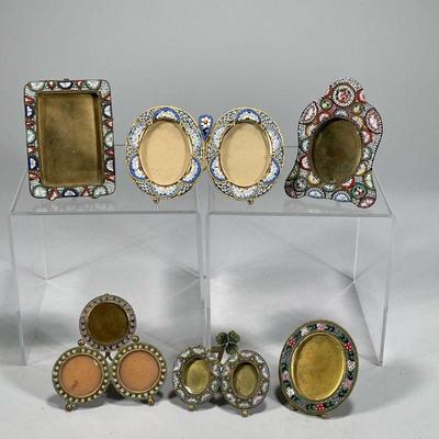 (6PC) MINIATURE MOSAIC PICTURE FRAMES | dia. 3.5 in (Largest)