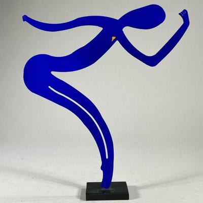 CLAUDINE BUELL METAL SCULTPURE | Painted sheet metal figurine by Claudine Buell