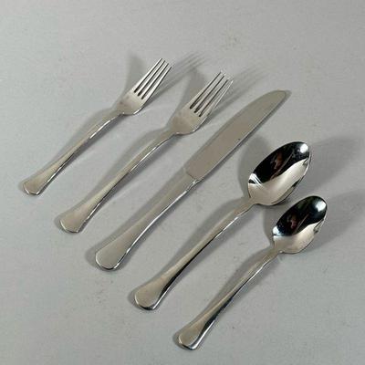 (61PC) DANSK STAINLESS STEEL DINNER SERVICE FOR 12 | Includes: 12 salad forks, 11 dinner forks, 12 knives, 12 soup spoons, 9 dessert...