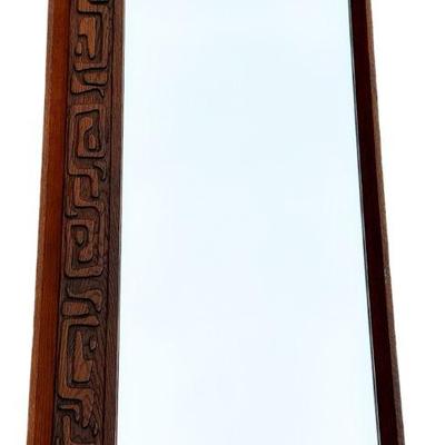 Mid Century Brutalist Tiki Mirror by UNITED