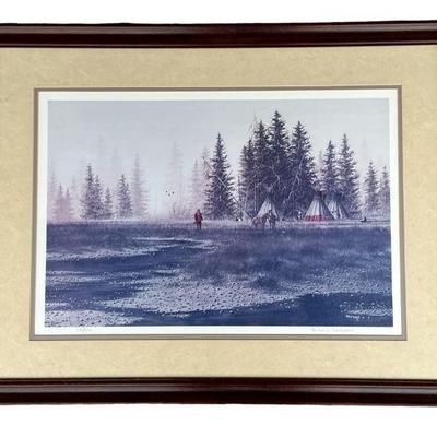 Native American Scene by Michael Bargelski Signed and Numbered