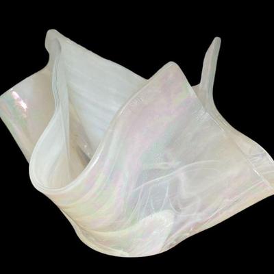 Iridescent Glass Handkerchief Vase