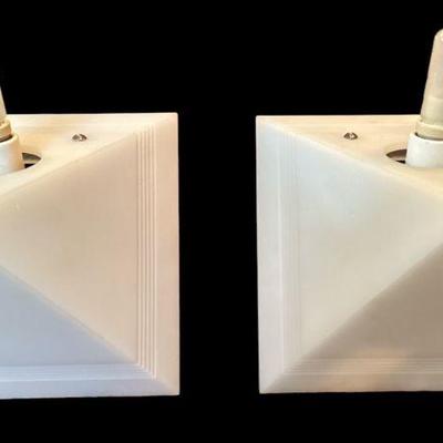 Post Modern Abstract Wall Sconces, Pair