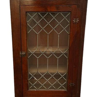 Victorian Mahogany Bookcase, Leaded Glass Door