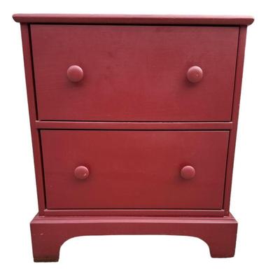 Contemporary Red Nightstand
