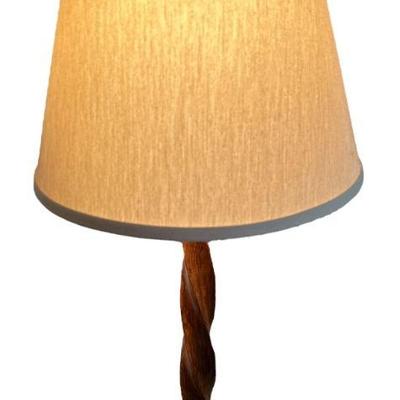 Twist Wood Accent Lamp