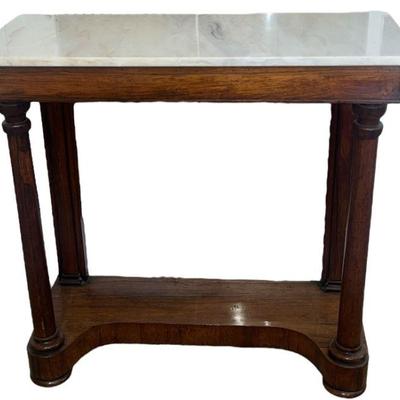 Antique Marble Top Console Table