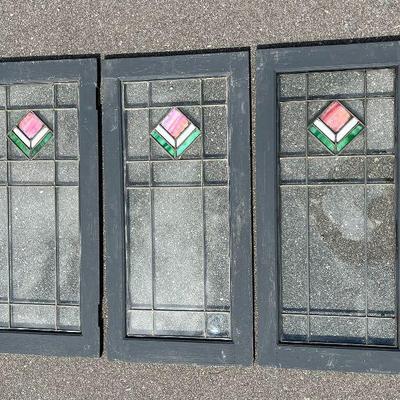 Three Small Stained Glass Windows