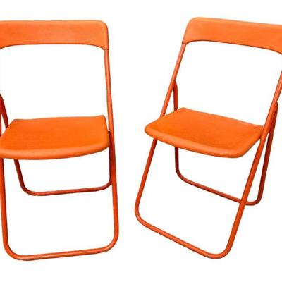 Post Modern Folding Chairs by VULCAO Brasil, Orange