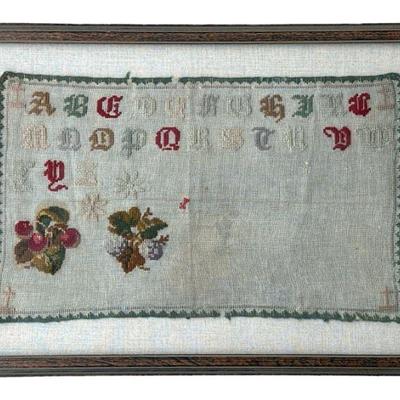 Victorian Embroidered Sampler