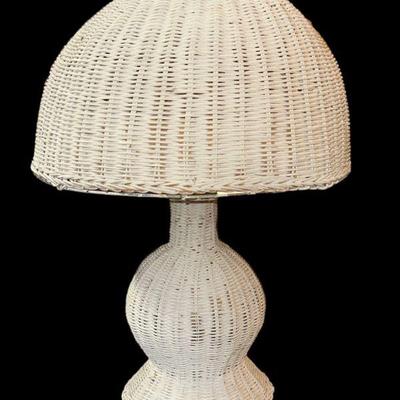 Antique Wicker Table Lamp