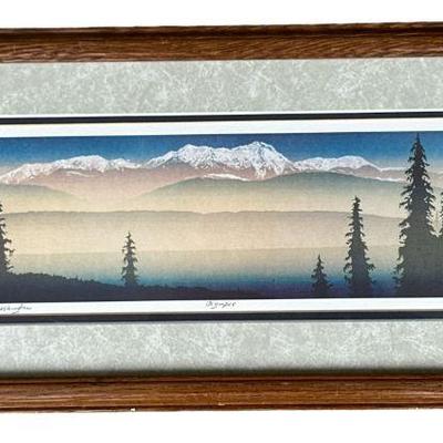 Gregg Holloway Watercolor Mt. Ellinor & Mt. Washington