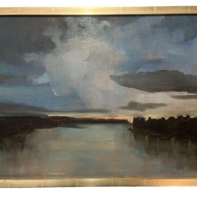 MIRA MODLY Oil on Board of River